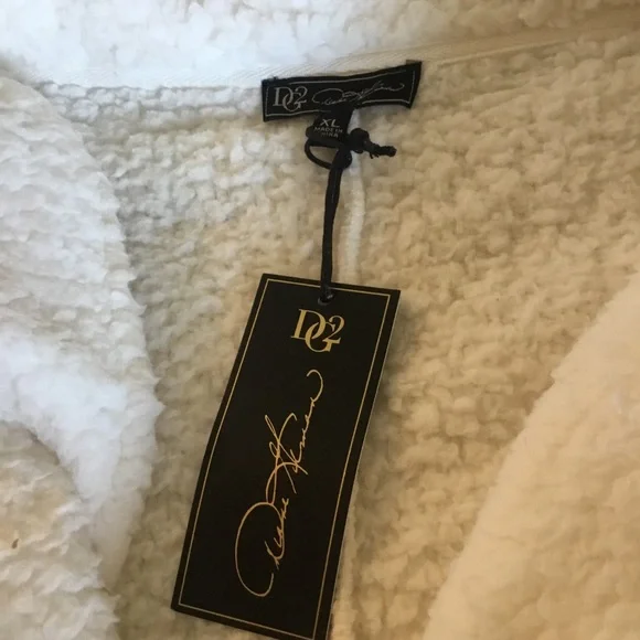 DG2 by Diane Gilman Cream Teddy Jacket - Picture 4 of 8